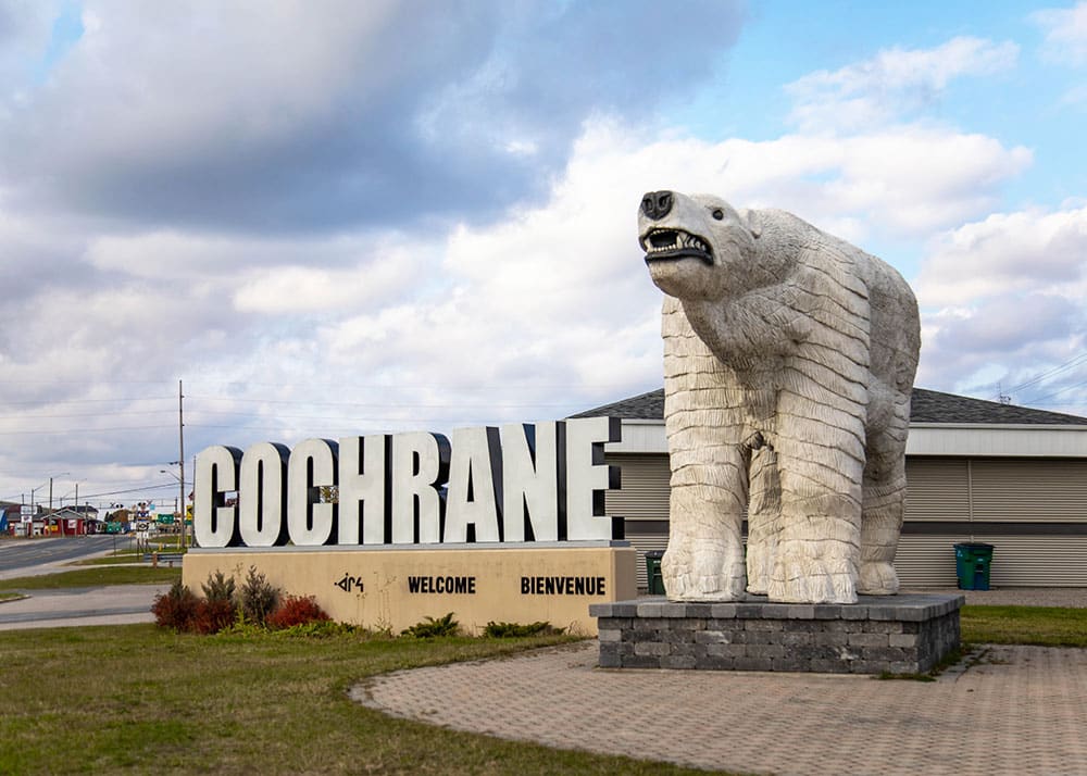 Cochrane, Ontario is home to a polar bear habitat